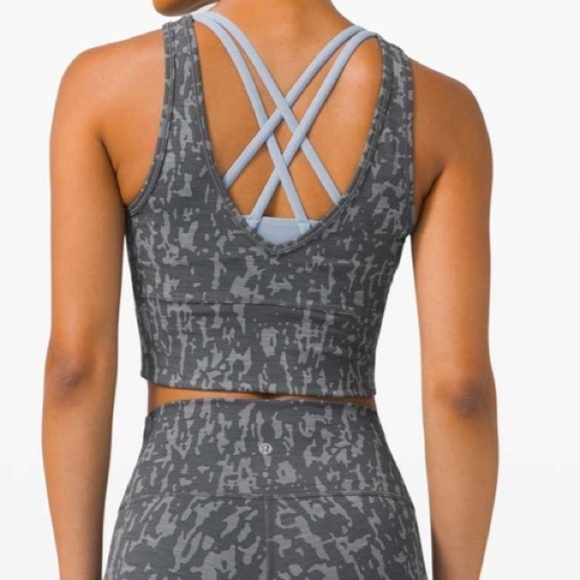 NWOT lululemon Power Pivot Tank *Tough Heathered PU Black Asphalt Grey Size 4 - Picture 3 of 10